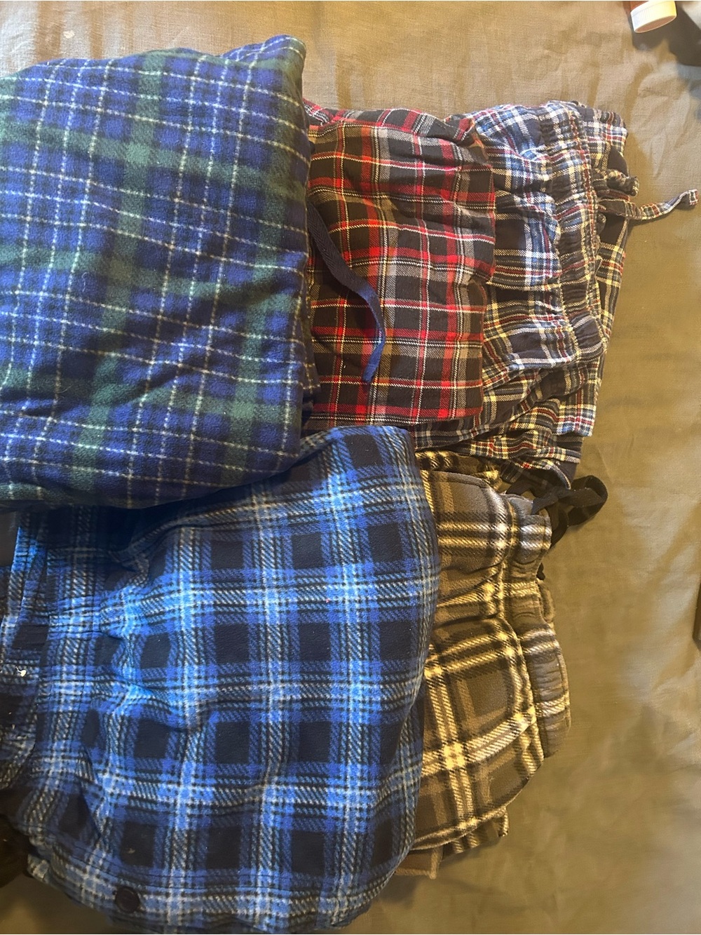 Mixed Plaid Flannel Lounge Pants - Assorted Colors size XL